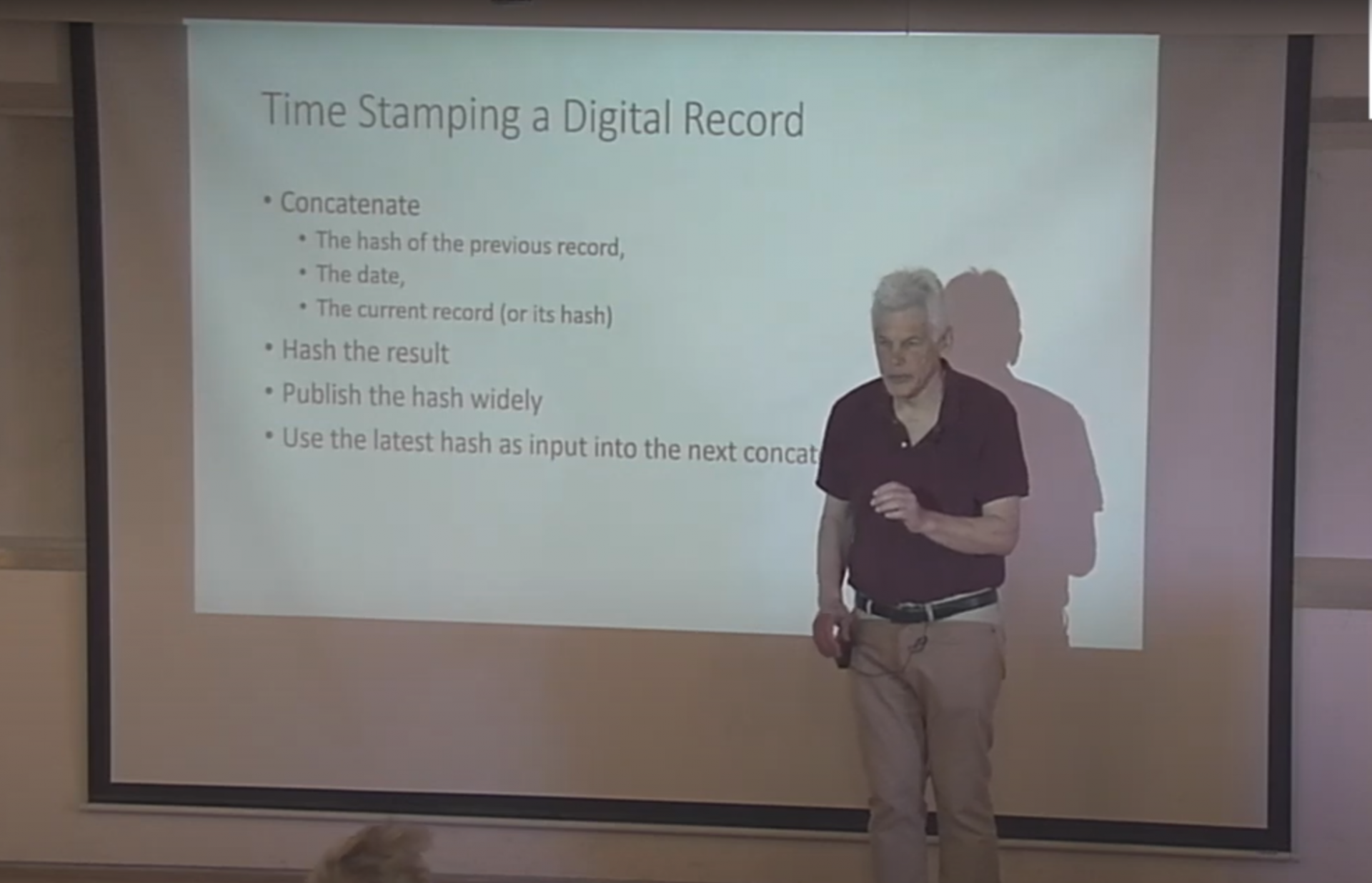 Screenshot of Gur Huberman presenting